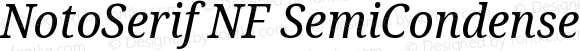 NotoSerif NF SemiCondensed Italic