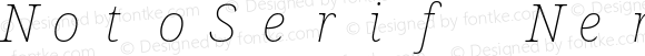 NotoSerif Nerd Font Mono Thin Italic