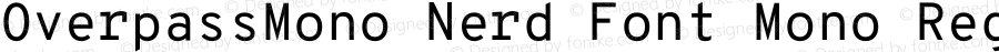 Overpass Mono Regular Nerd Font Complete Mono