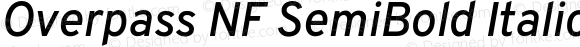 Overpass NF SemiBold Italic