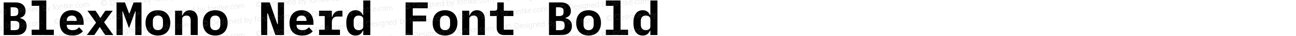 Blex Mono Bold Nerd Font Complete