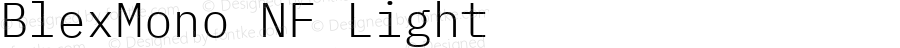 Blex Mono Light Nerd Font Complete Mono Windows Compatible