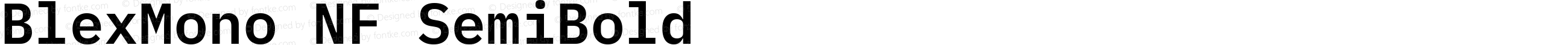 Blex Mono SemiBold Nerd Font Complete Windows Compatible