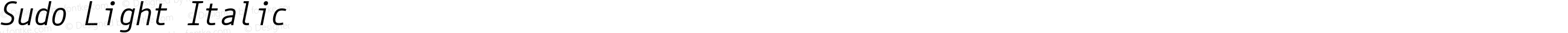 Sudo Light Italic