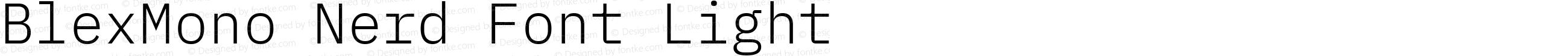 BlexMono Nerd Font Light