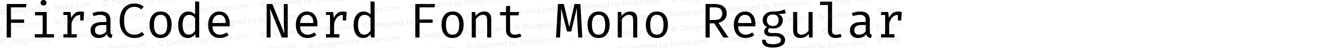 FiraCode Nerd Font Mono Regular