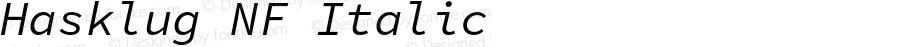 Hasklug Italic Nerd Font Complete Windows Compatible