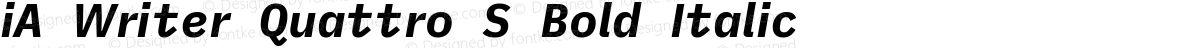 iA Writer Quattro S Bold Italic