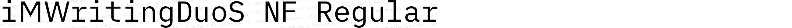 iM Writing Duo S Regular Nerd Font Complete Windows Compatible