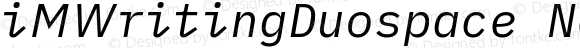 iMWritingDuospace Nerd Font Italic