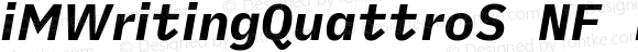 iM Writing Quattro S Bold Italic Nerd Font Complete Windows Compatible