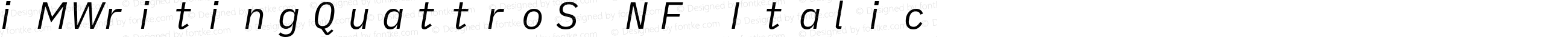 iM Writing Quattro S Italic Nerd Font Complete Mono Windows Compatible