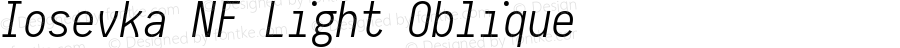 Iosevka Light Oblique Nerd Font Complete Mono Windows Compatible