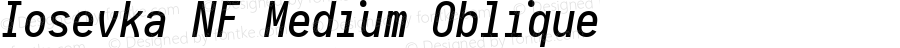 Iosevka Medium Oblique Nerd Font Complete Mono Windows Compatible