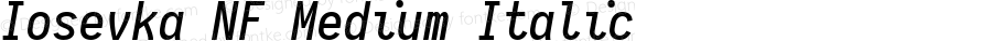 Iosevka Term Medium Italic Nerd Font Complete Mono Windows Compatible
