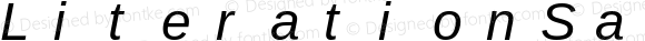 Literation Sans Italic Nerd Font Complete Mono Windows Compatible
