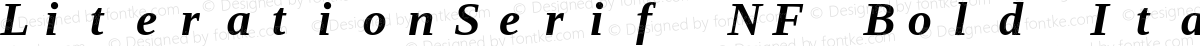 LiterationSerif NF Bold Italic