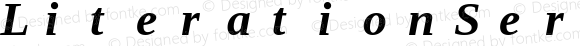 LiterationSerif NF Bold Italic
