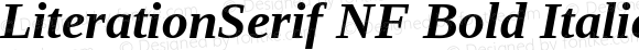 LiterationSerif NF Bold Italic