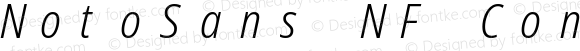 NotoSans NF Condensed Light Italic