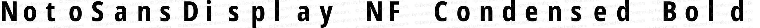 NotoSansDisplay NF Condensed Bold