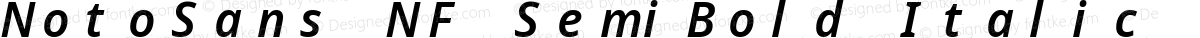 NotoSans NF SemiBold Italic