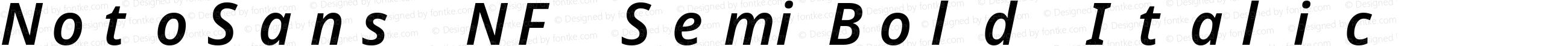 NotoSans NF SemiBold Italic