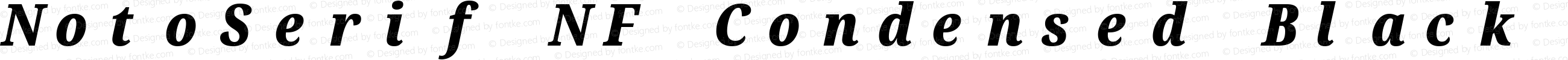 NotoSerif NF Condensed Black Italic