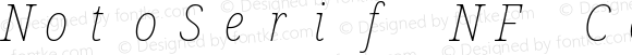 NotoSerif NF Condensed Thin Italic