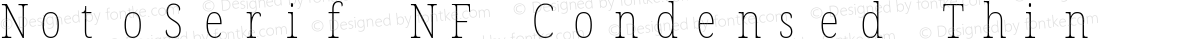 NotoSerif NF Condensed Thin