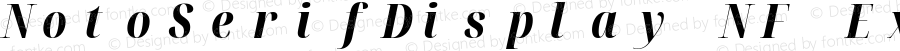 Noto Serif Display ExtraCondensed ExtraBold Italic Nerd Font Complete Mono Windows Compatible