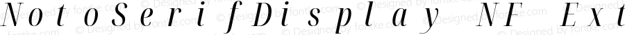 Noto Serif Display ExtraCondensed Italic Nerd Font Complete Mono Windows Compatible