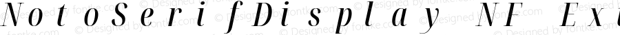 NotoSerifDisplay NF ExtraCondensed Medium Italic