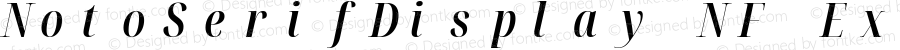 Noto Serif Display ExtraCondensed SemiBold Italic Nerd Font Complete Mono Windows Compatible