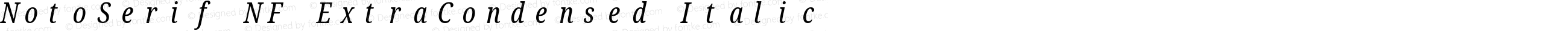 NotoSerif NF ExtraCondensed Italic