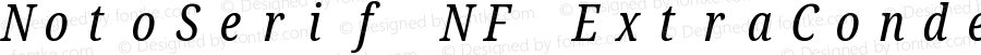 NotoSerif NF ExtraCondensed Italic