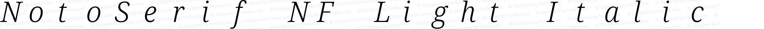 NotoSerif NF Light Italic