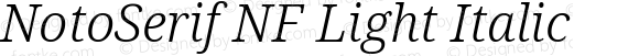 NotoSerif NF Light Italic