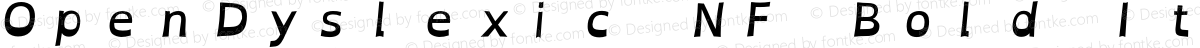 OpenDyslexic NF Bold Italic