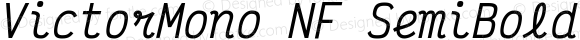Victor Mono SemiBold Italic Nerd Font Complete Windows Compatible