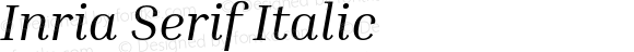 Inria Serif Italic