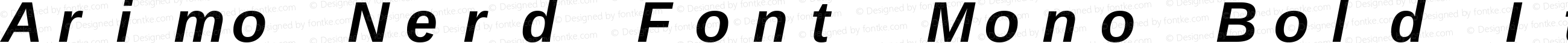 Arimo Nerd Font Mono Bold Italic