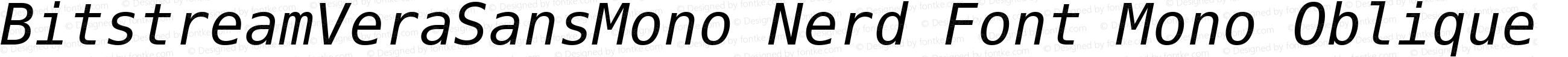 BitstreamVeraSansMono Nerd Font Mono Oblique