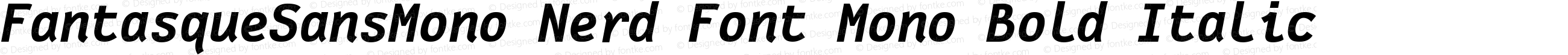 FantasqueSansMono Nerd Font Mono Bold Italic