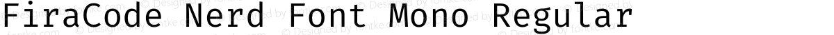 FiraCode Nerd Font Mono Regular