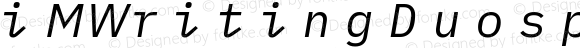 iM Writing Duospace Italic Nerd Font Complete Mono