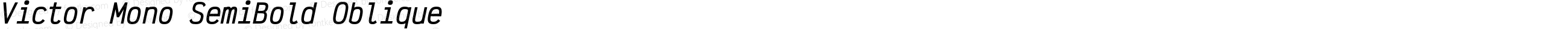 Victor Mono SemiBold Oblique