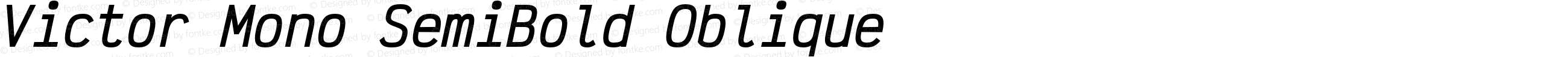 Victor Mono SemiBold Oblique