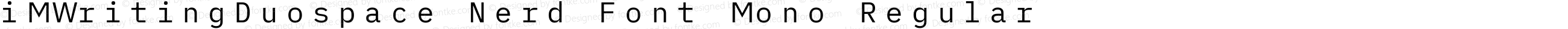 iMWritingDuospace Nerd Font Mono Regular