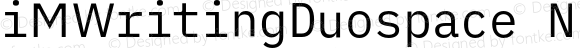 iM Writing Duospace Regular Nerd Font Complete Windows Compatible